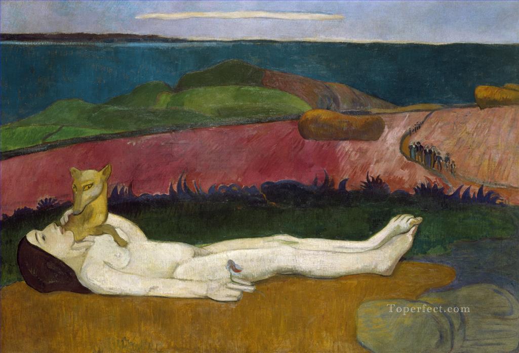 La pérdida de la virginidad Paul Gauguin Pintura al óleo